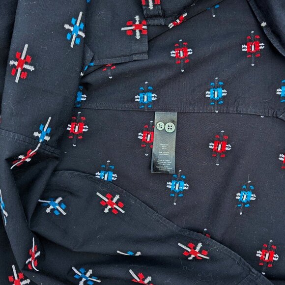 John Varvatos CLAYTON STAR SPORT Shirt Men's XXL Black Long Sleeve Button Up - Picture 9 of 10